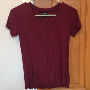 girls maroon top